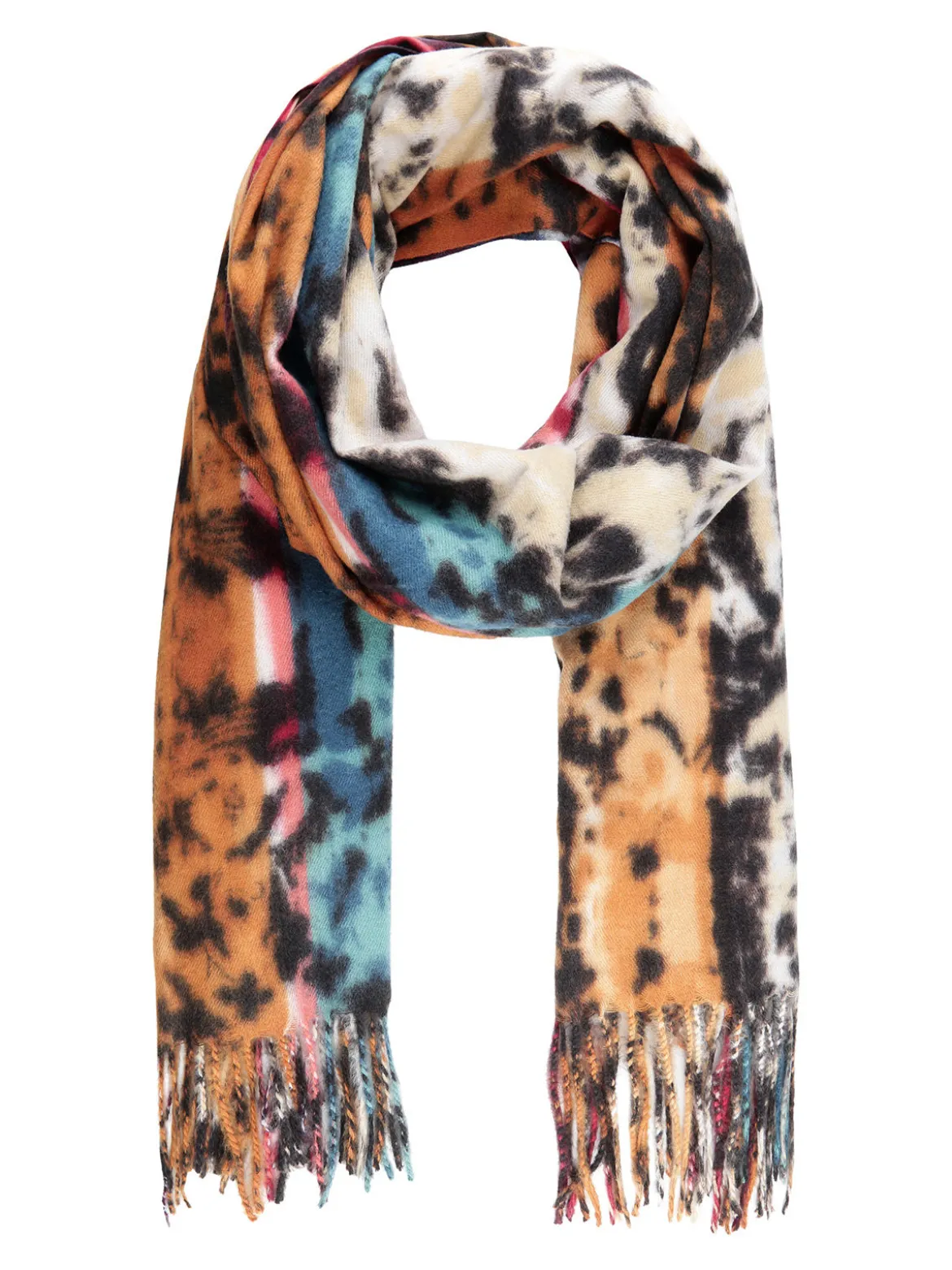 Bella Accessori Sciarpa colorata da donna con frange