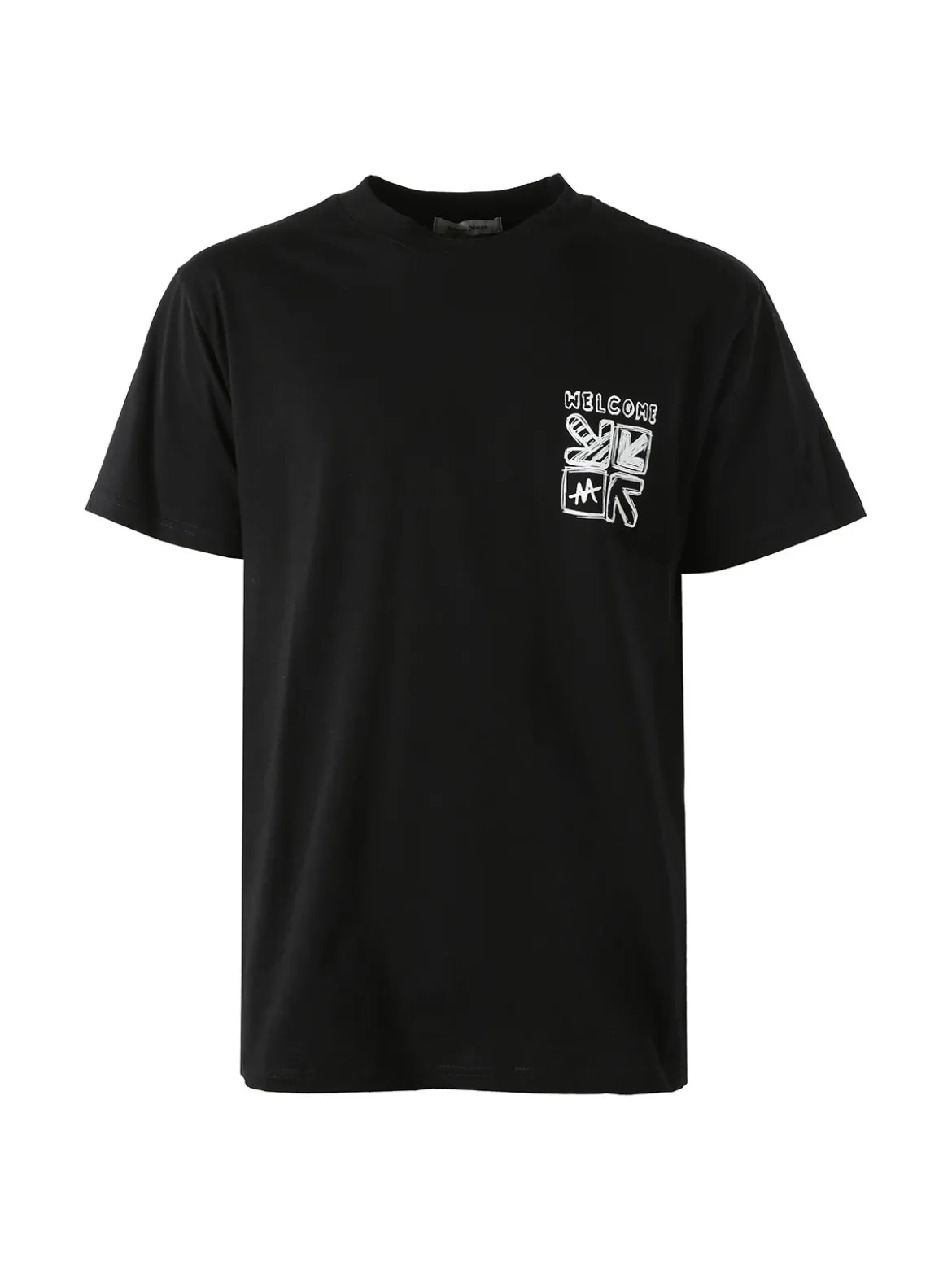 Belman T-shirt da uomo in cotone con stampa dietro - nero