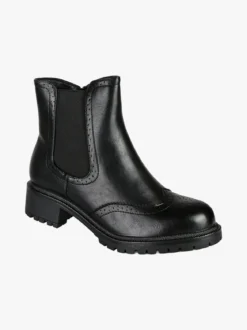 Besty Stivaletti chelsea donna con zip - nero