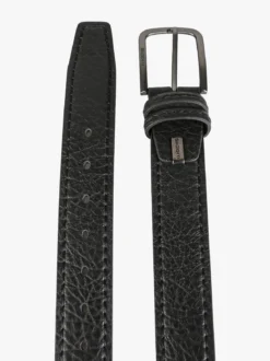Biagiotti Uomo Cintura da uomo con fodera in pelle - nero