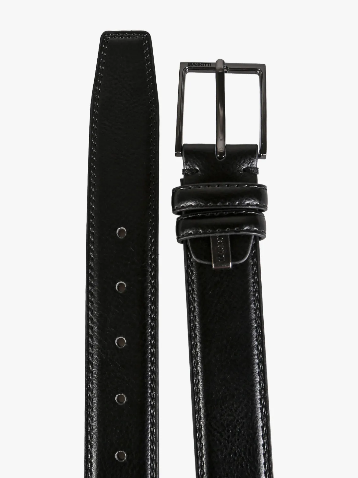 Biagiotti Uomo Cintura da uomo con fodera in pelle - nero