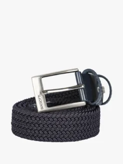 Biagiotti Uomo Cintura da uomo elasticizzata in corda - blu scuro