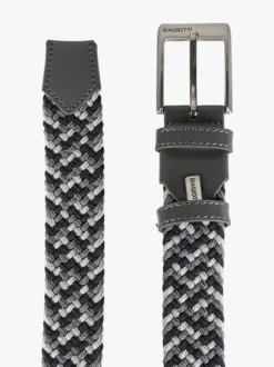 Biagiotti Uomo Cintura da uomo elasticizzata in corda - grigio
