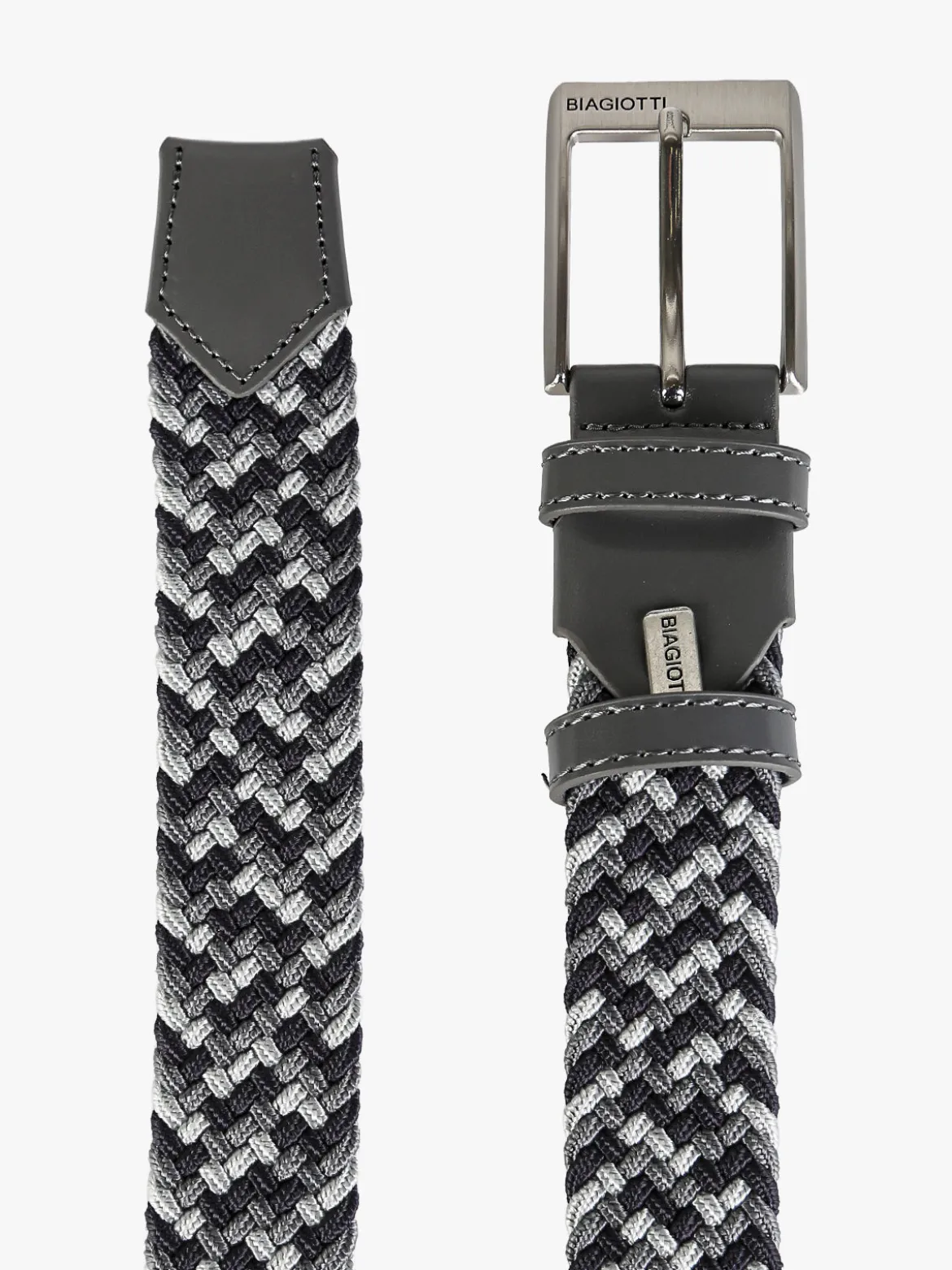 Biagiotti Uomo Cintura da uomo elasticizzata in corda - grigio