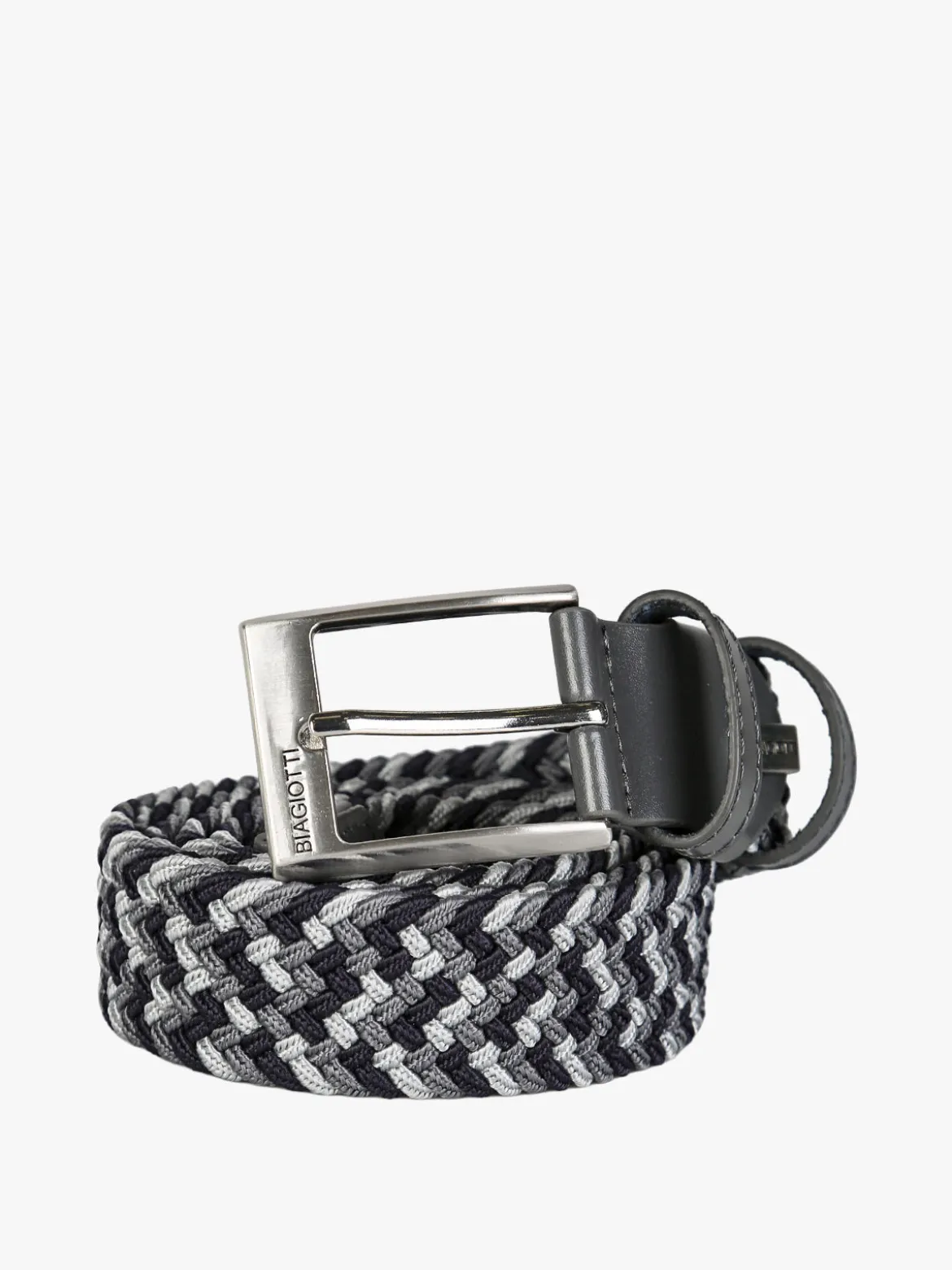 Biagiotti Uomo Cintura da uomo elasticizzata in corda - grigio
