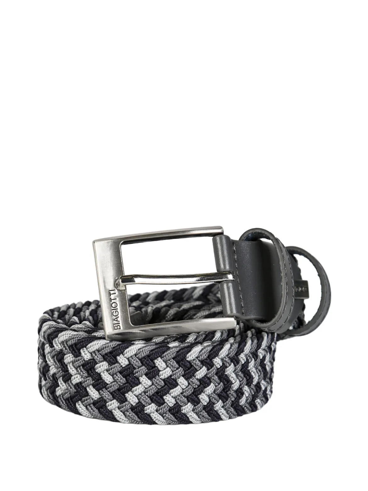 Biagiotti Uomo Cintura da uomo elasticizzata in corda - grigio