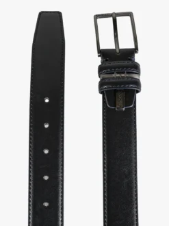 Biagiotti Uomo Cintura da uomo in pelle rivestita - blu scuro