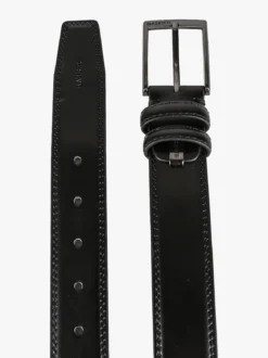 Biagiotti Uomo Cintura da uomo in pelle rivestita - nero