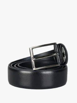 Biagiotti Uomo Cintura in pelle rivestita da uomo - blu scuro