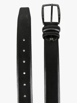Biagiotti Uomo Cintura in pelle rivestita da uomo - nero