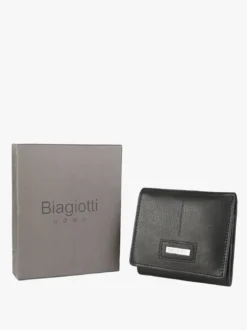 Biagiotti Uomo Mini portafoglio in pelle da uomo - nero
