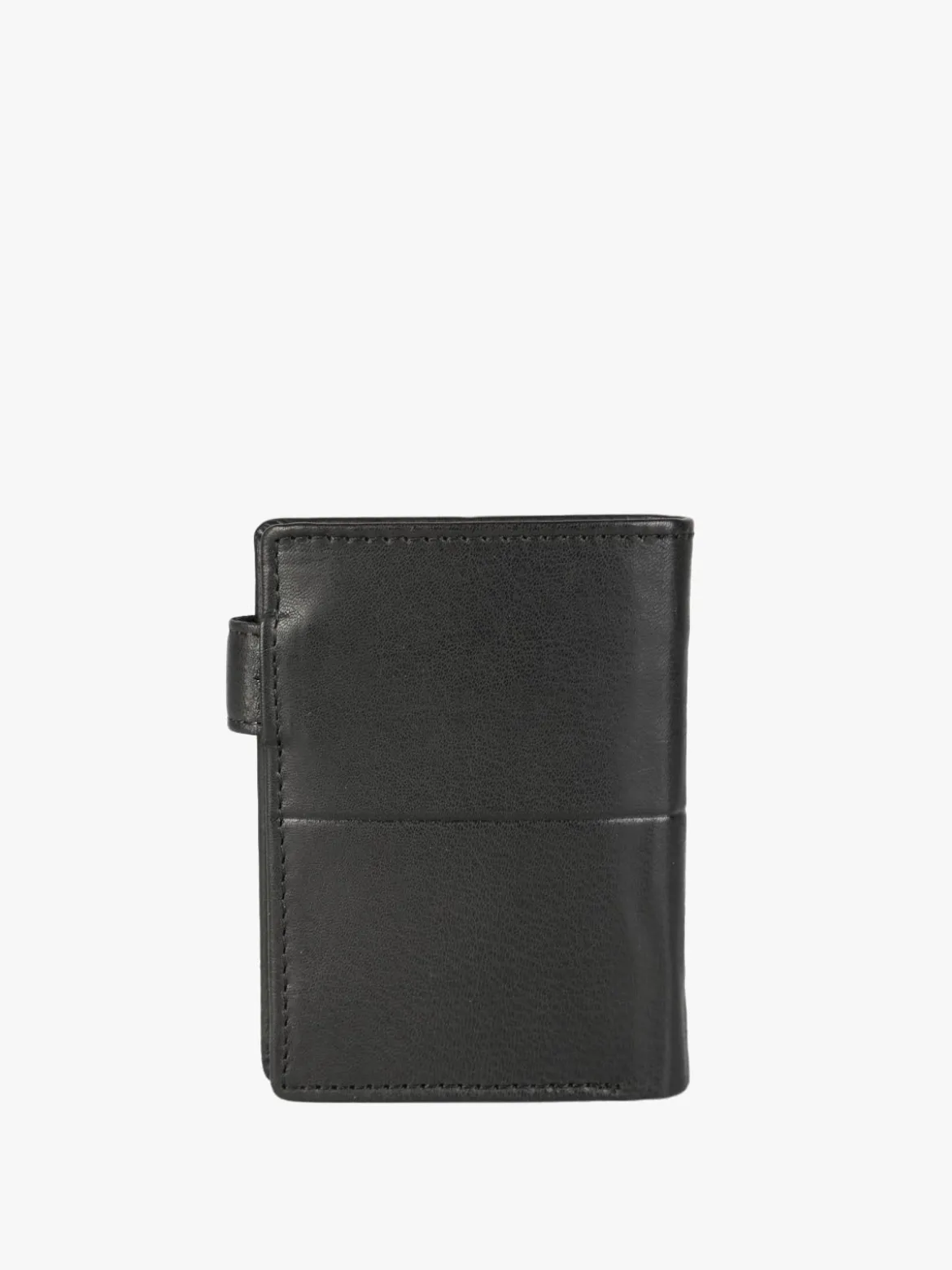 Biagiotti Uomo Mini portafoglio in pelle da uomo verticale con bottone - nero