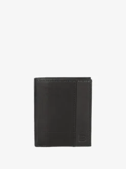 Biagiotti Uomo Mini portafoglio verticale in pelle da uomo - nero