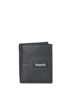 Biagiotti Uomo Mini portafoglio verticale in pelle da uomo - blu scuro