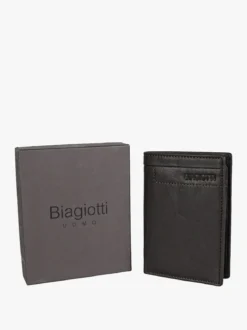 Biagiotti Uomo Portafoglio verticale in pelle da uomo - moro