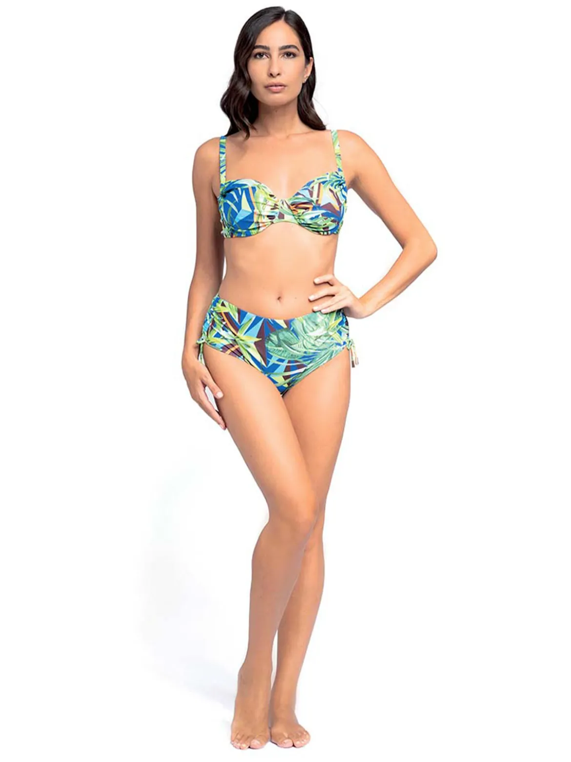 Bikini 4 You Bikini donna imbottito con ferretto e slip a vita alta COPPA C