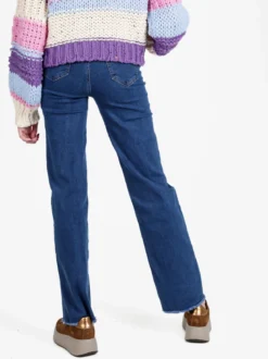 Blue Skk Jeans donna push-up a gamba larga