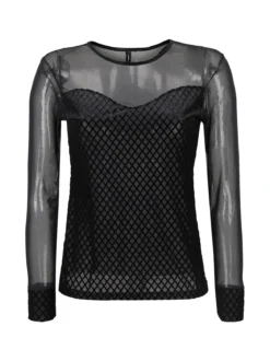 Bluoltremare Maglia in tulle e velluto