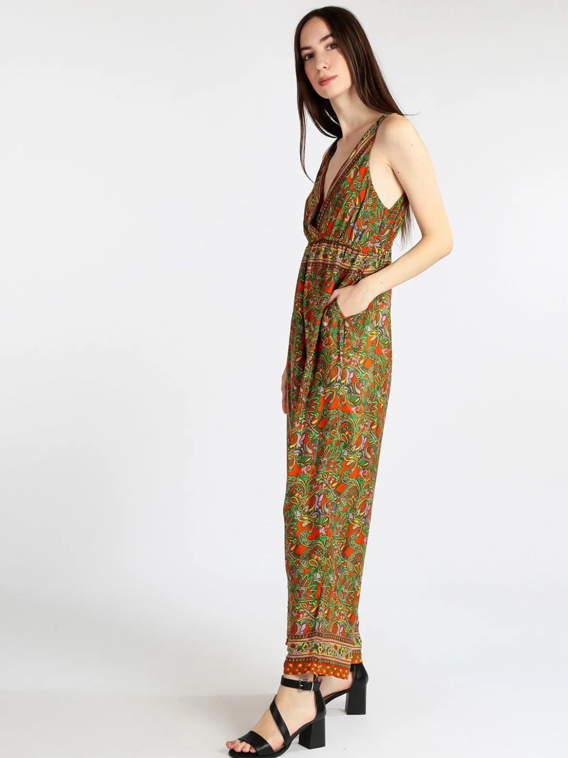 Bohoo Fashion Tuta lunga jumpsuit a zampa