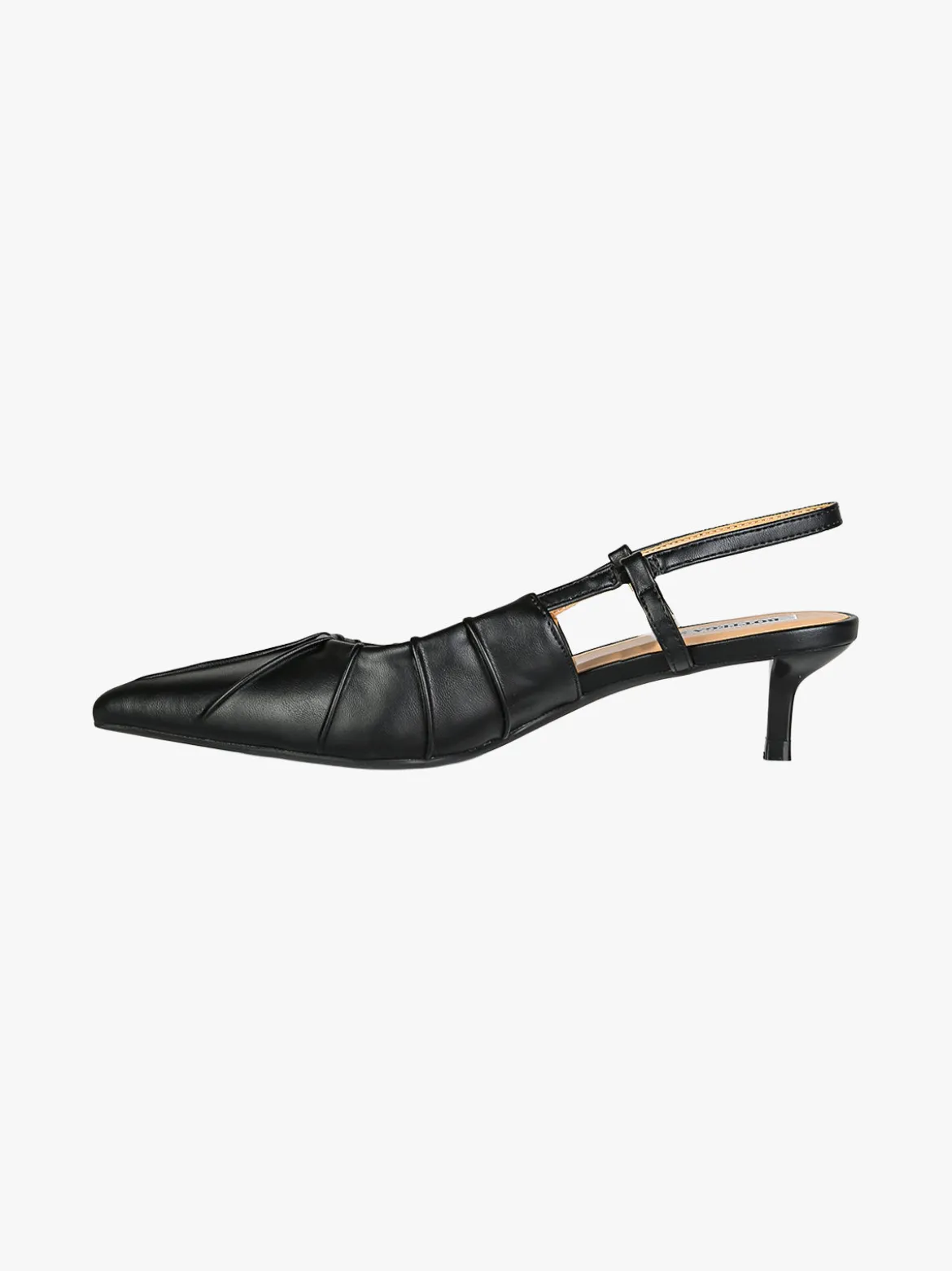 Bottega22 Slingback donna a punta con tacco a rocchetto - nero