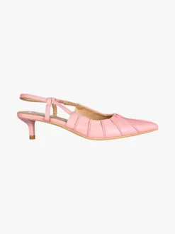 Bottega22 Slingback donna a punta con tacco a rocchetto - rosa