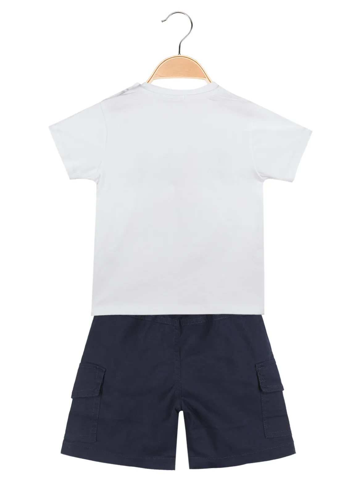 Bouny Baby Completo 2 pezzi da neonato con t-shirt e bermuda cargo