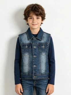 Boy & Studio Gilet in jeans da bambini