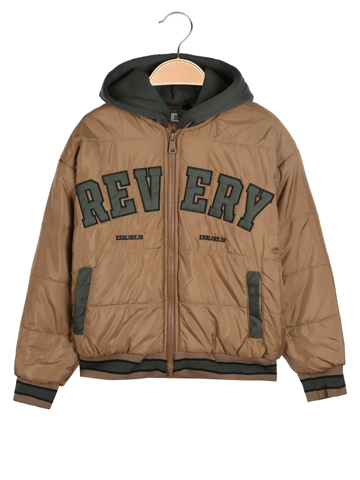 Brum Beby Giubbotto bomber da ragazzo con cappuccio in felpa - marrone