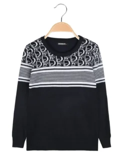 Brum Beby Pullover girocollo da bambino in maglia - blu scuro
