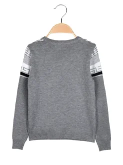 Brum Beby Pullover girocollo da bambino in maglia - grigio chiaro