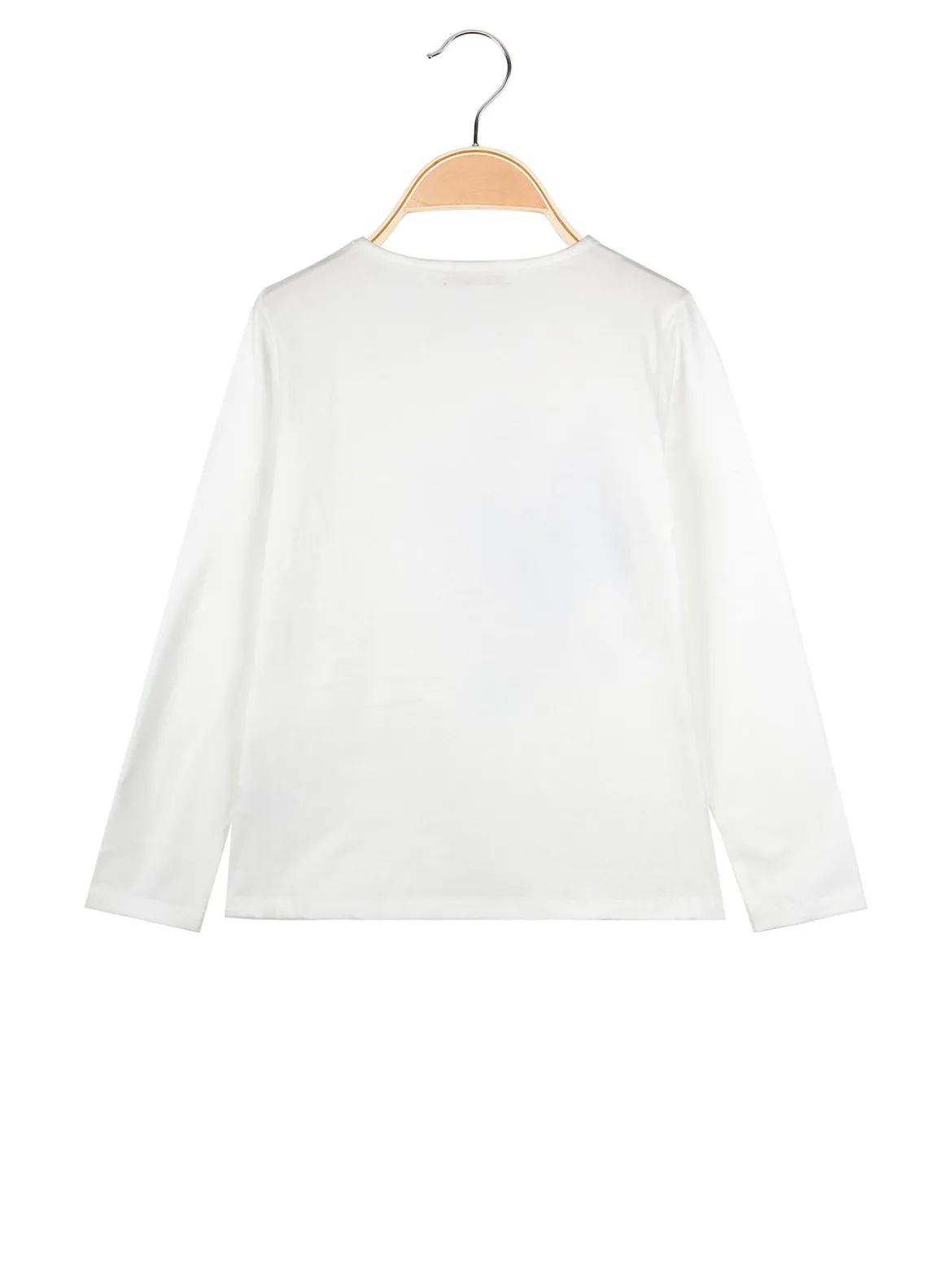 Brum Beby T-shirt da bambino a maniche lunghe con stampa - bianco