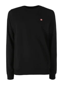 Canada Trail Felpa girocollo da uomo con interno spazzolato - nero