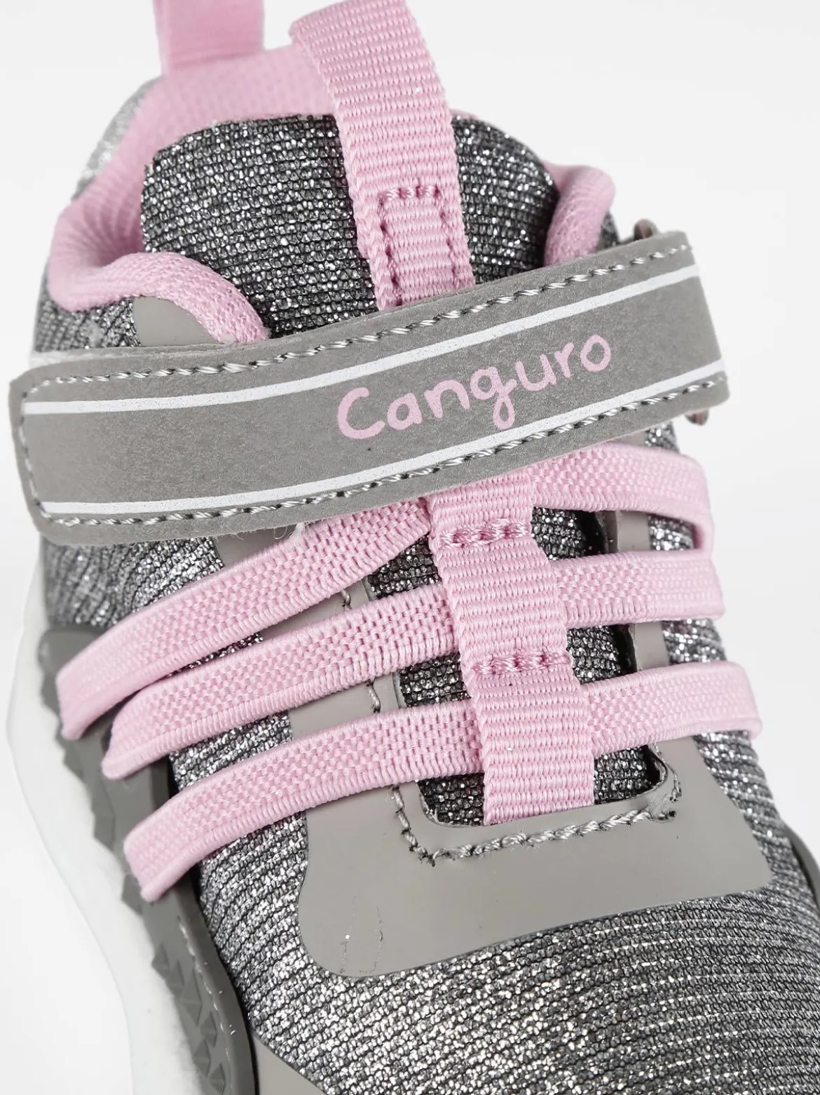 Canguro Sneakers alte glitter con strappo