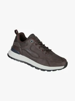 Canguro Sneakers da uomo stringate in ecopelle - moro
