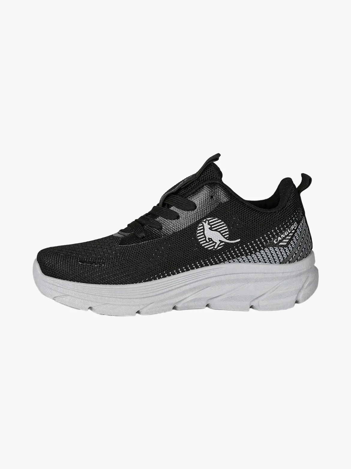 Canguro Sneakers donna sportive in maglia - nero