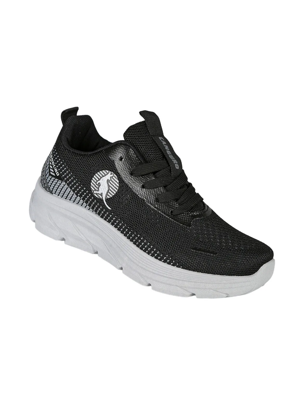 Canguro Sneakers donna sportive in maglia - nero