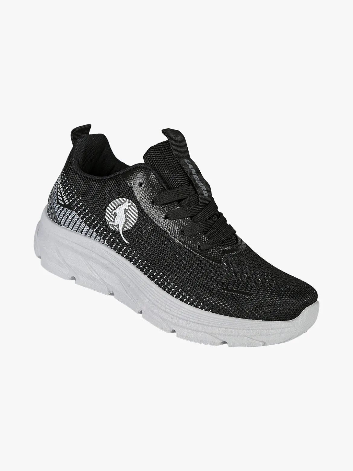 Canguro Sneakers donna sportive in maglia - nero