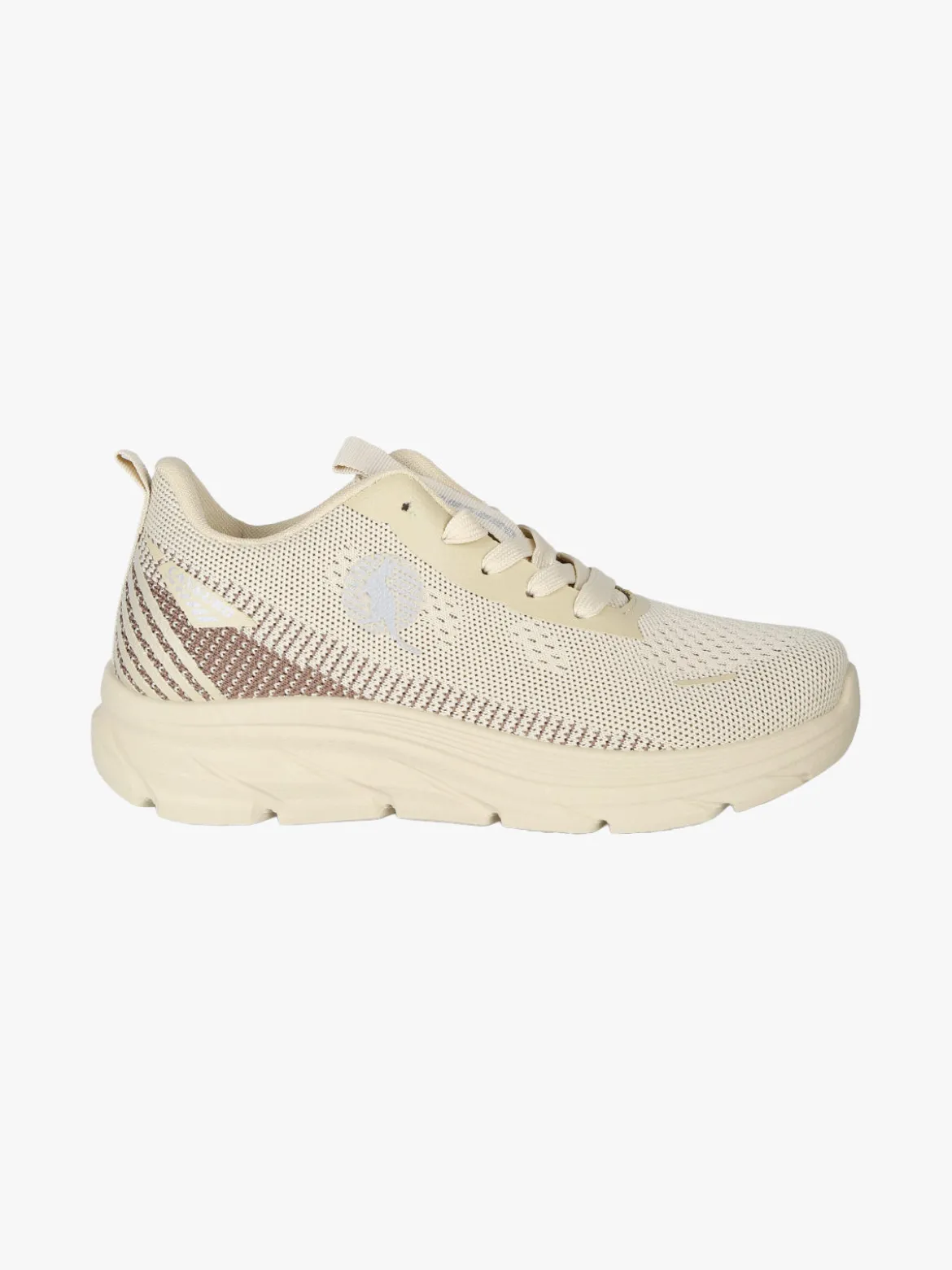 Canguro Sneakers donna sportive in maglia - sabbia