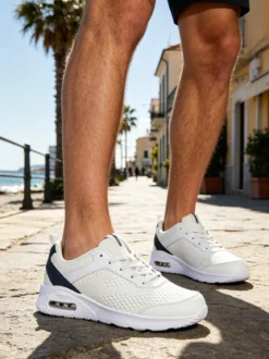 Canguro Sneakers sportive da uomo in tessuto con air - bianco