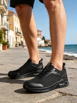 Canguro Sneakers sportive da uomo in tessuto con air - nero