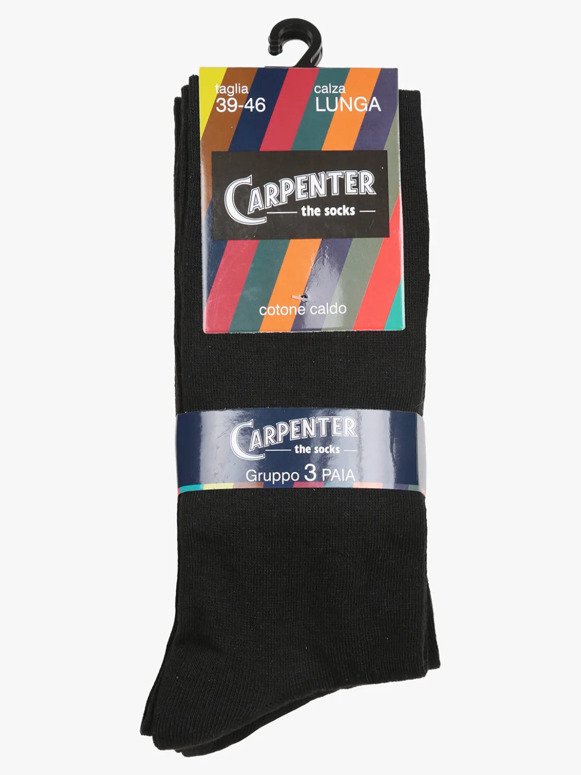 Carpenter Calze lunghe uomo tinta unita. Confezione 3 paia