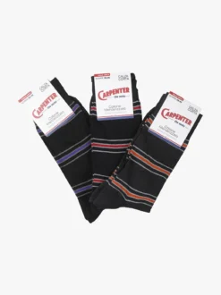 Carpenter 3 paia calze corte da uomo a righe