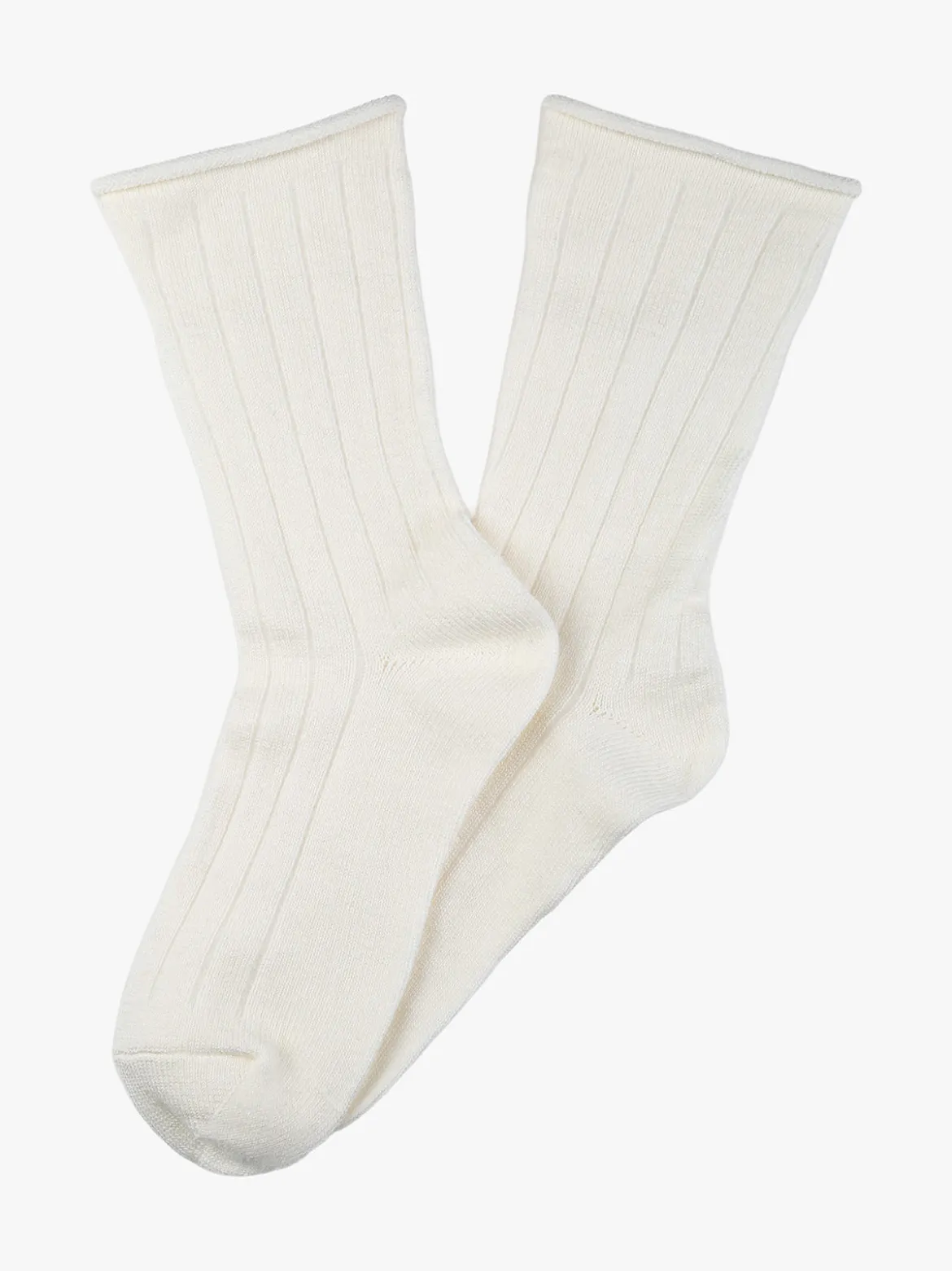 Cashmere Blend Calze corte donna in misto cashmere - bianco