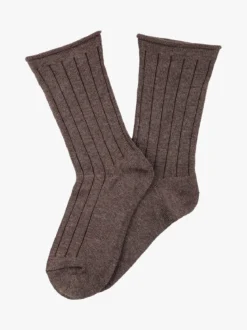 Cashmere Blend Calze corte donna in misto cashmere - marrone
