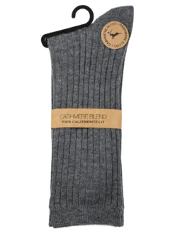 Cashmere Blend Calze lunghe donna a coste in misto cashmere