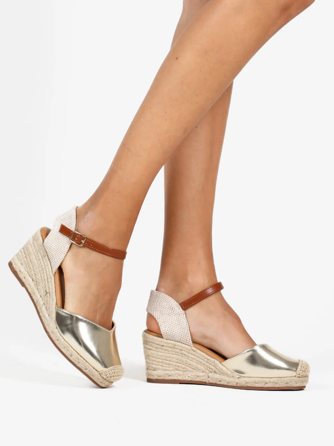 Castalan Campesine donna in similpelle metallizzata