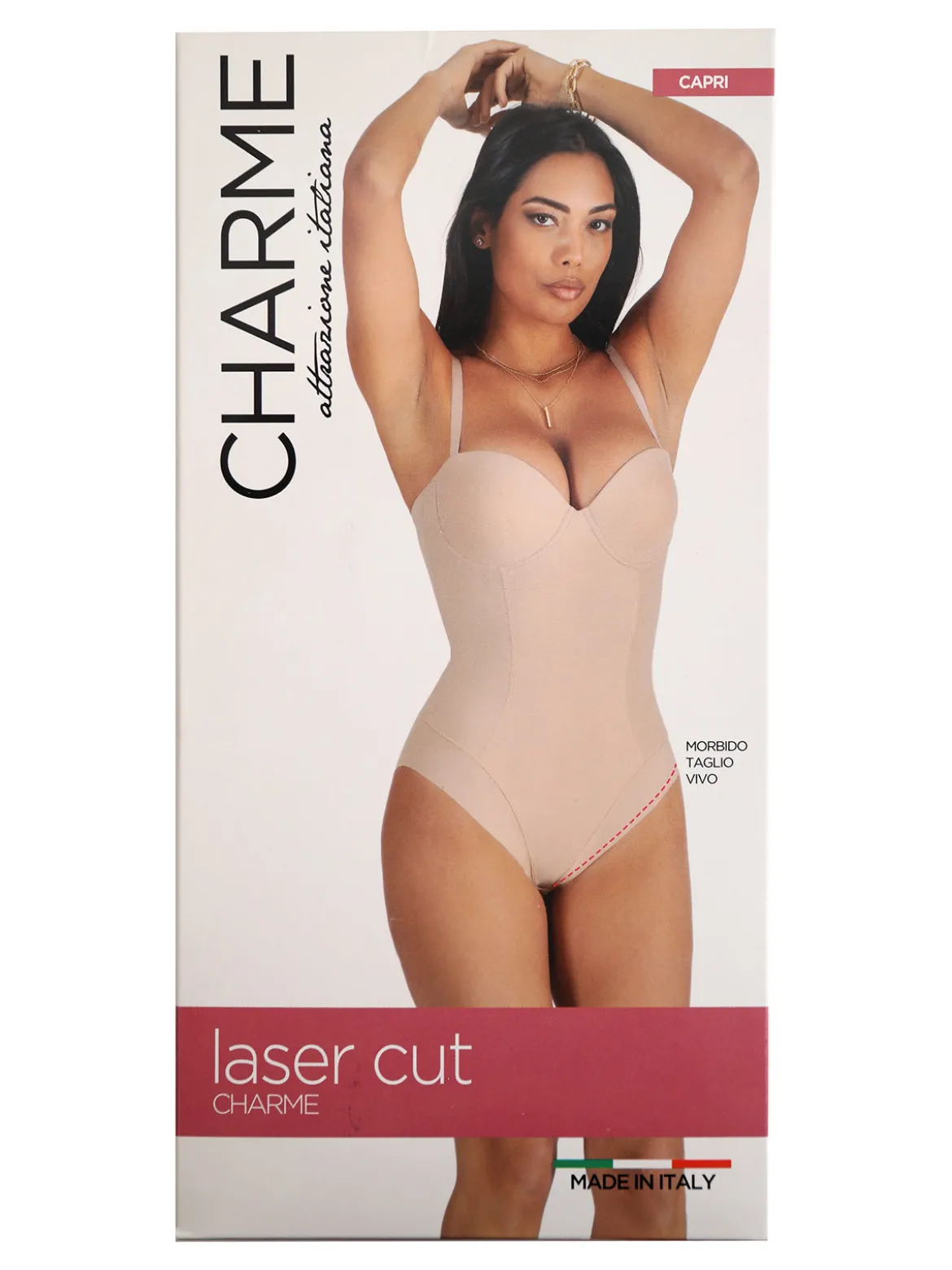 Charme Attrazione Italiana CAPRI Body coppa C con imbottitura e taglio laser