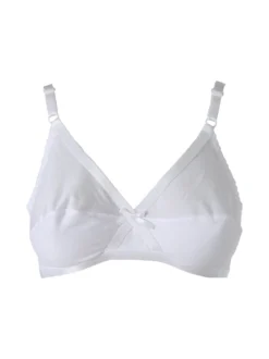 Charme Attrazione Italiana Reggiseno sfoderato in cotone senza ferretto COPPA B - bianco
