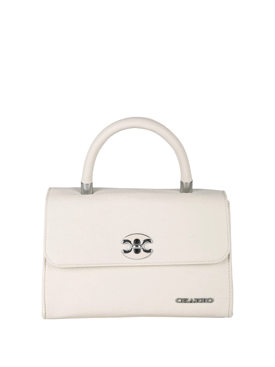 Charro Borsa a mano da donna con patta e chiusura a girello - beige