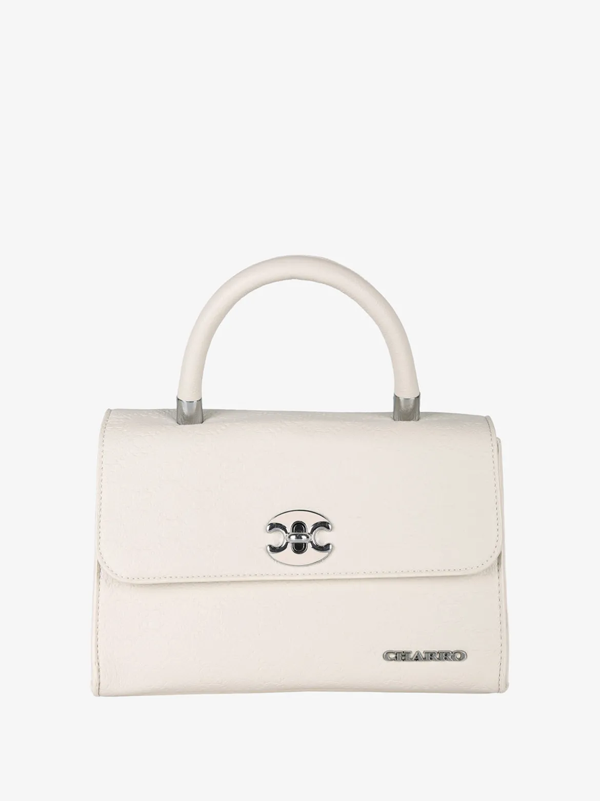 Charro Borsa a mano da donna con patta e chiusura a girello - beige